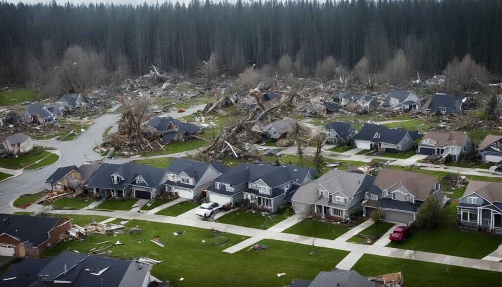 tornado damage in Washington State